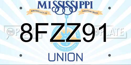 8FZZ91 Mississippi License Plate
