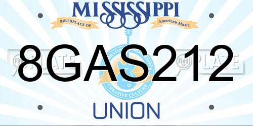 8GAS212 Mississippi License Plate