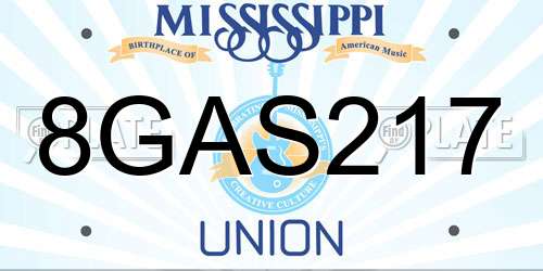 8GAS217 Mississippi License Plate