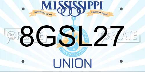 8GSL27 Mississippi License Plate