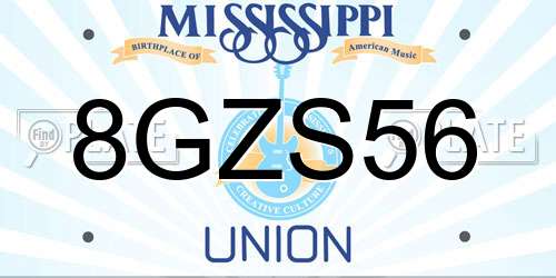 8GZS56 Mississippi License Plate