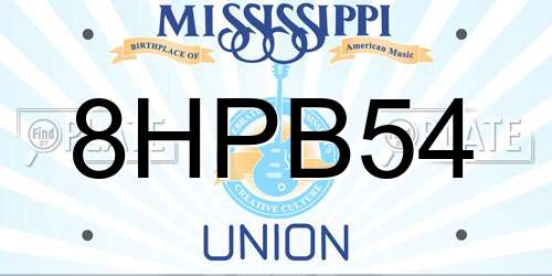 8HPB54 Mississippi License Plate
