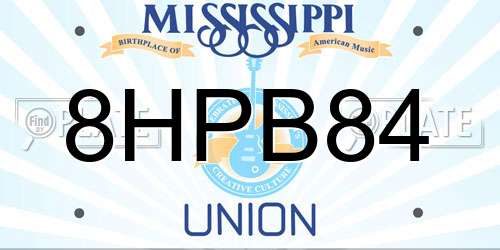 8HPB84 Mississippi License Plate