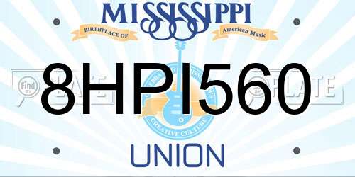 8HPI560 Mississippi License Plate
