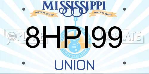 8HPI99 Mississippi License Plate