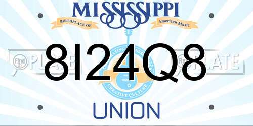 8I24Q8 Mississippi License Plate