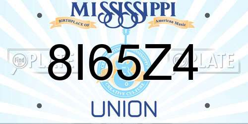 8I65Z4 Mississippi License Plate