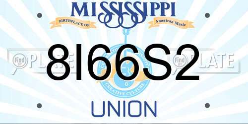 8I66S2 Mississippi License Plate