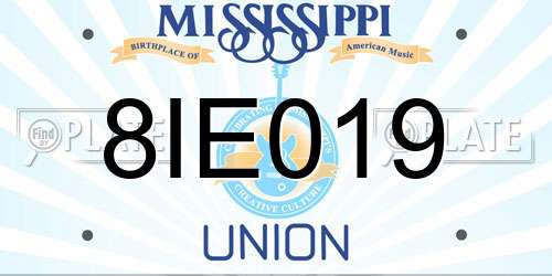 8IE019 Mississippi License Plate