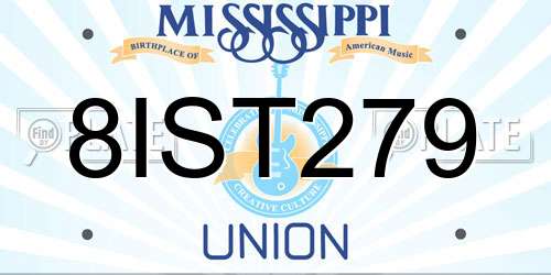 8IST279 Mississippi License Plate