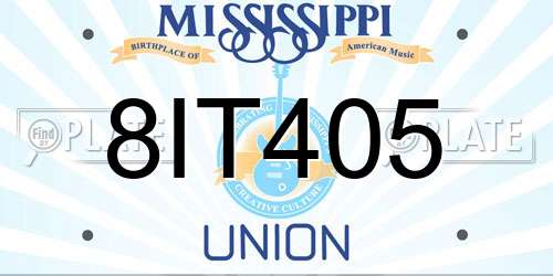 8IT405 Mississippi License Plate