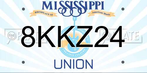 8KKZ24 Mississippi License Plate