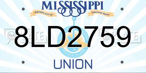 8LD2759 Mississippi License Plate