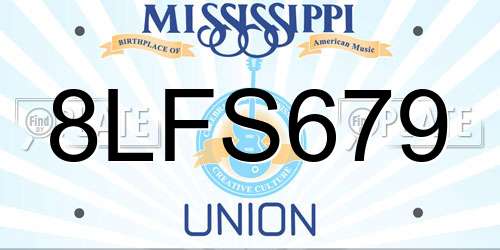 8LFS679 Mississippi License Plate