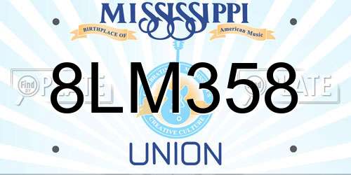 8LM358 Mississippi License Plate