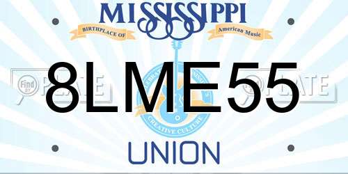 8LME55 Mississippi License Plate