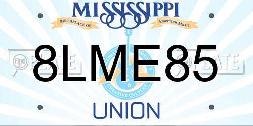 8LME85 Mississippi License Plate