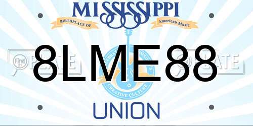 8LME88 Mississippi License Plate