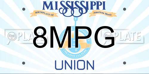 8MPG Mississippi License Plate