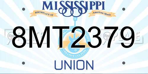 8MT2379 Mississippi License Plate