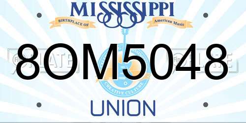 8OM5048 Mississippi License Plate