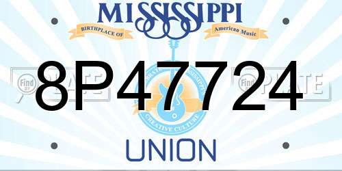 8P47724 Mississippi License Plate