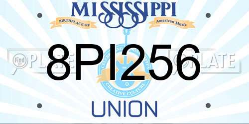 8PI256 Mississippi License Plate
