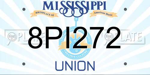 8PI272 Mississippi License Plate