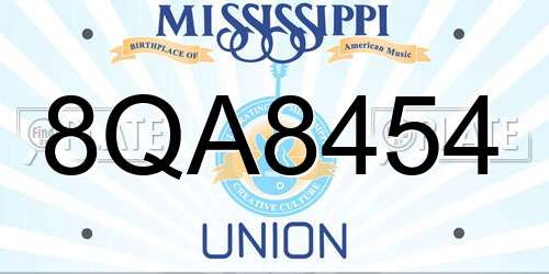 8QA8454 Mississippi License Plate
