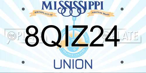 8QIZ24 Mississippi License Plate