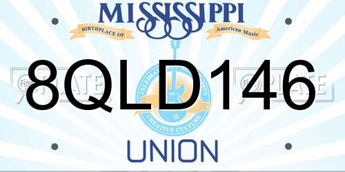 8QLD146 Mississippi License Plate