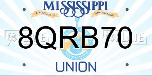 8QRB70 Mississippi License Plate
