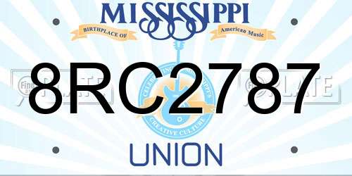 8RC2787 Mississippi License Plate