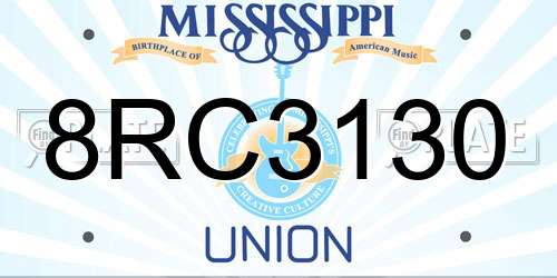 8RC3130 Mississippi License Plate