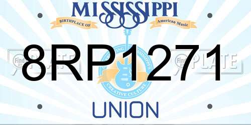 8RP1271 Mississippi License Plate