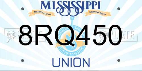 8RQ450 Mississippi License Plate