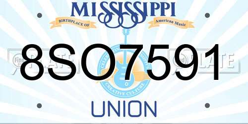 8SO7591 Mississippi License Plate
