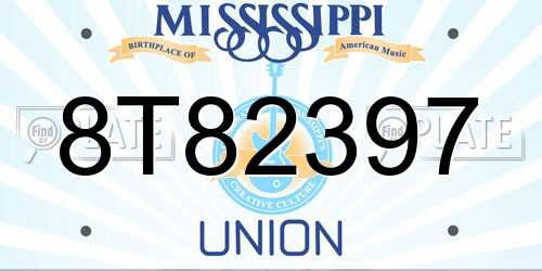 8T82397 Mississippi License Plate
