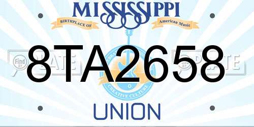 8TA2658 Mississippi License Plate