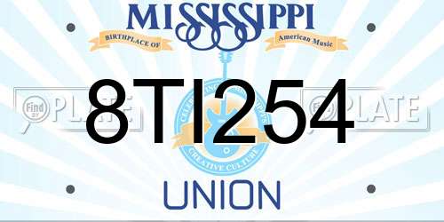 8TI254 Mississippi License Plate