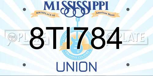 8TI784 Mississippi License Plate