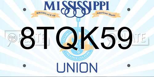 8TQK59 Mississippi License Plate
