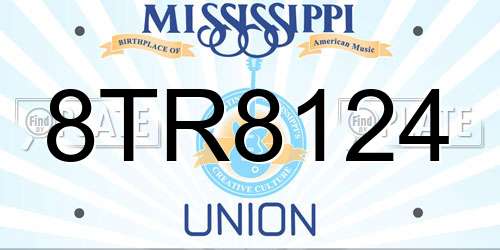 8TR8124 Mississippi License Plate