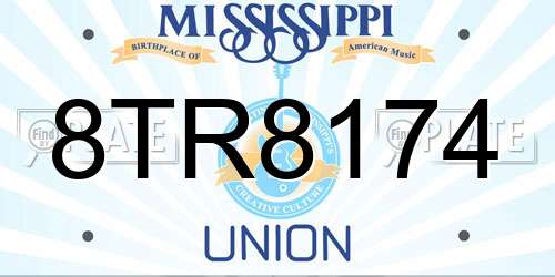 8TR8174 Mississippi License Plate