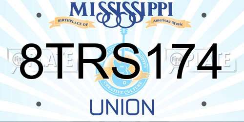 8TRS174 Mississippi License Plate