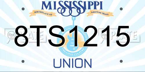 8TS1215 Mississippi License Plate