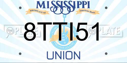 8TTI51 Mississippi License Plate