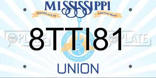 8TTI81 Mississippi License Plate