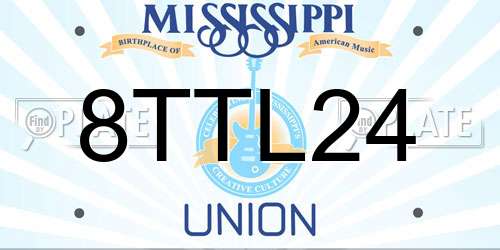 8TTL24 Mississippi License Plate