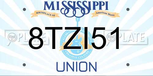 8TZI51 Mississippi License Plate